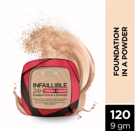 L'Oreal Paris Infallible 24H Fresh Wear Foundation In A Powder  - 120